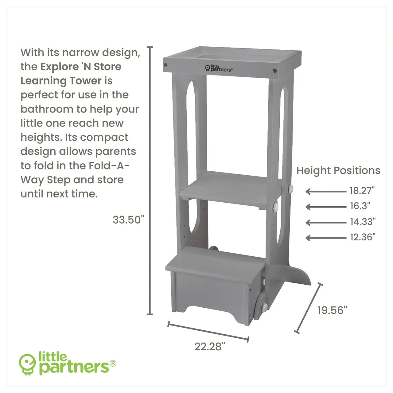 Little Partners Explore 'N Store Learning Tower® Toddler Tower- Bambi Baby