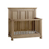 Nutmeg Wood Appleseed Solvang Flat Top Convertible Crib - Angle View | Bambi Baby
