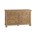 Nutmeg Wood appleseed Solvang Double Dresser - Angle View | Bambi Baby