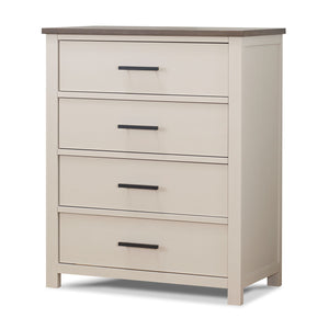 Chocolate Bisque Wood Sorelle Westley 4 Drawer Nursery Dresser - Front Angle | Bambi Baby