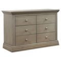 Heritage Gray Sorelle Paxton Double Dresser - Front View with Fluted Sides | Bambi Baby