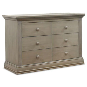 Heritage Gray Sorelle Paxton Double Dresser - Front View with Fluted Sides | Bambi Baby