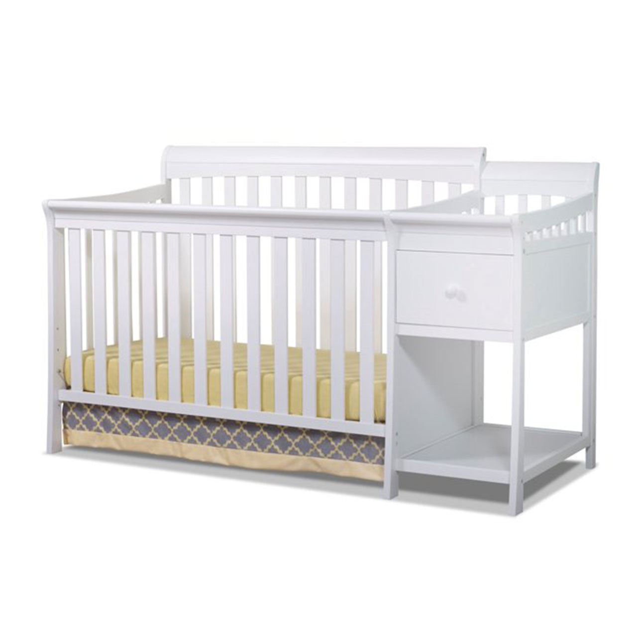 Sorelle Florence 4 In 1 Crib & Changer in White- Bambi Baby