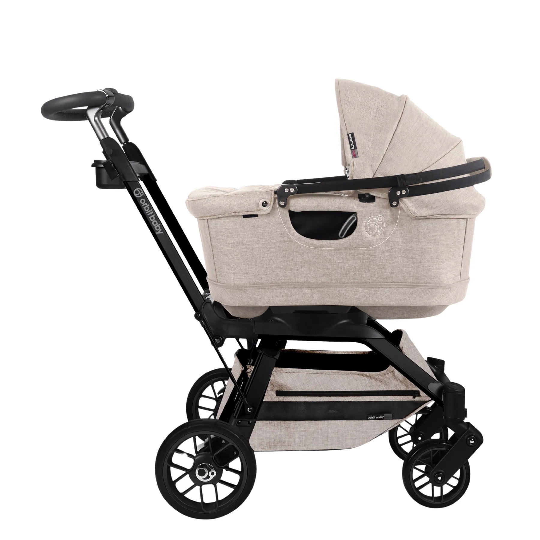 orbit stroller travel system Stroll, Sleep, & Ride Travel System Mélange Flax / Black