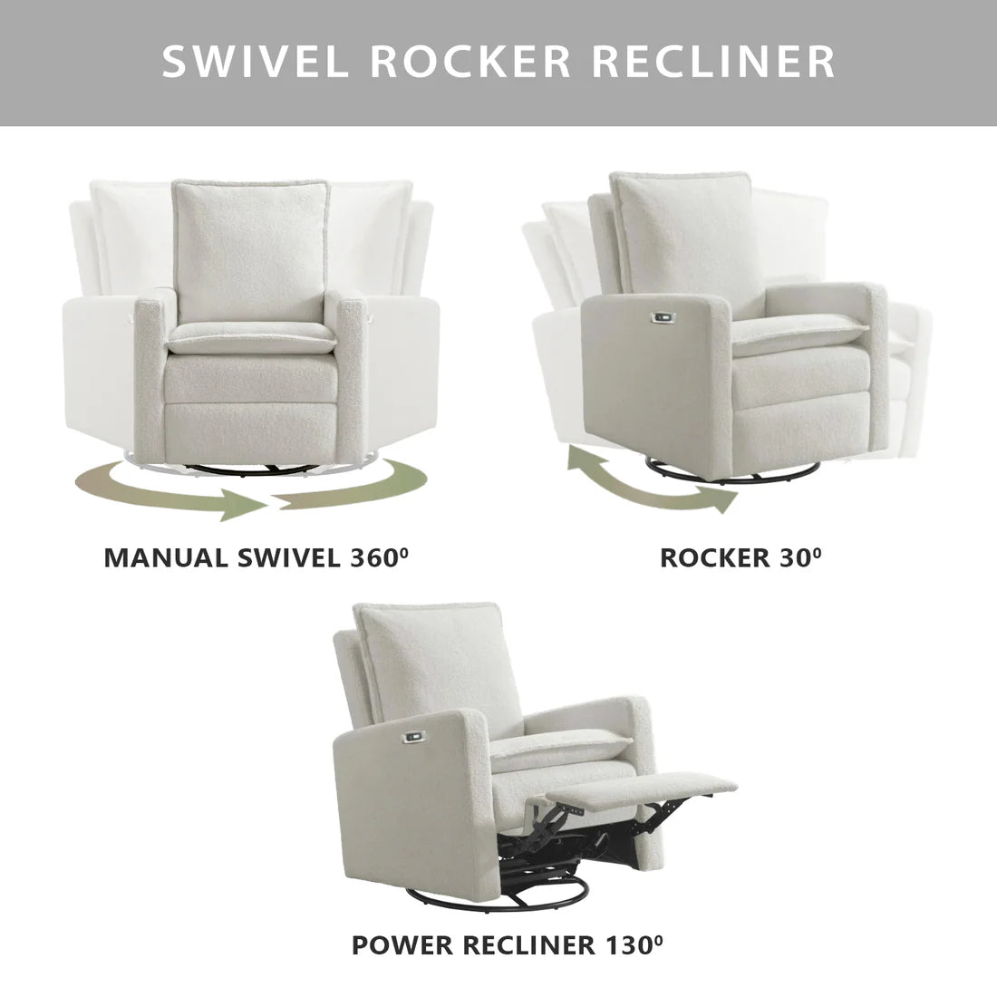 Oxford Baby Uptown Power Recliner- Bambi Baby