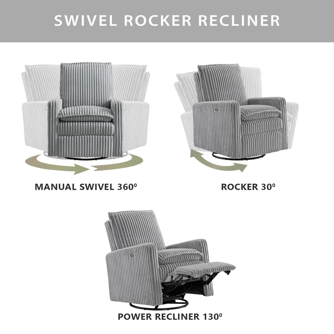 Oxford Baby Uptown Power Recliner- Bambi Baby