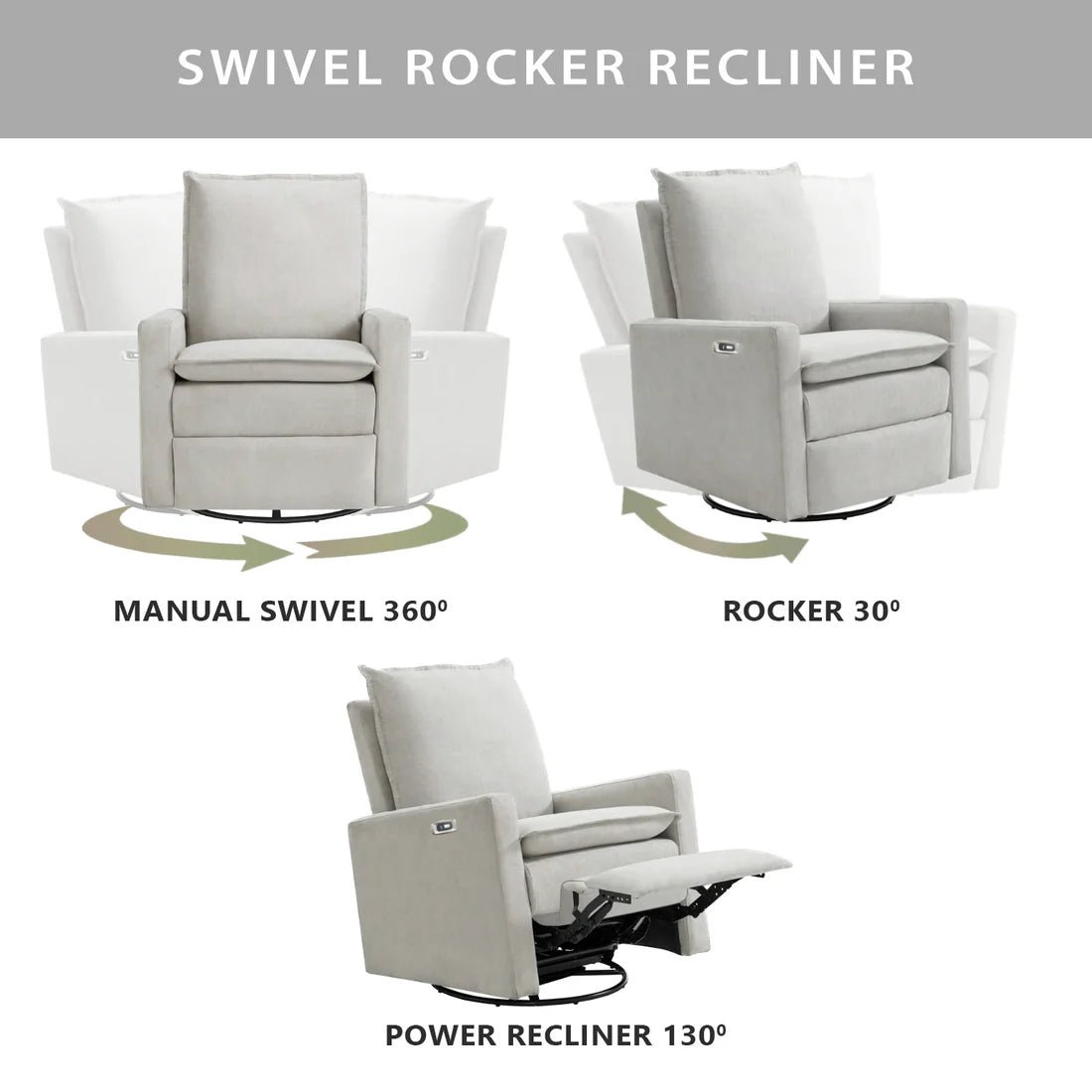 Sillón reclinable eléctrico Oxford Baby Uptown- Bambi Baby
