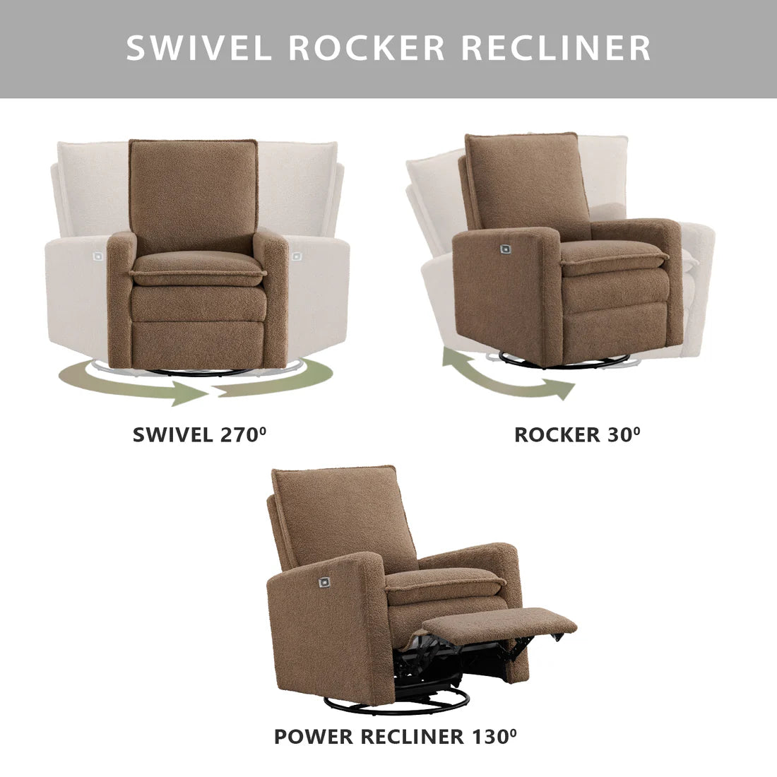 Oxford Baby Uptown Power Recliner- Bambi Baby