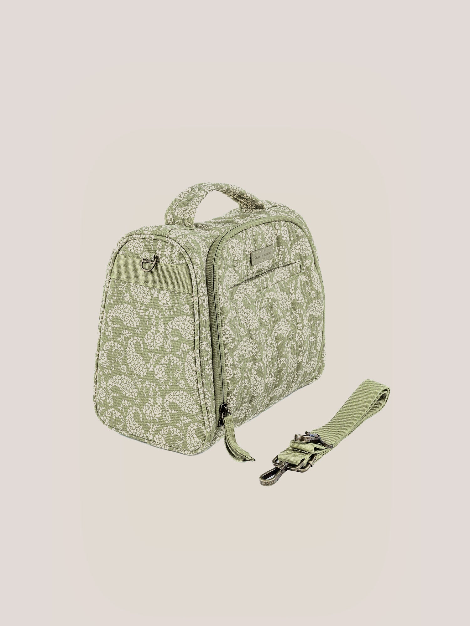 JuJuBe Sazan + JuJuBe Insulated Bottle Bag - Paisley Floral- Bambi Baby