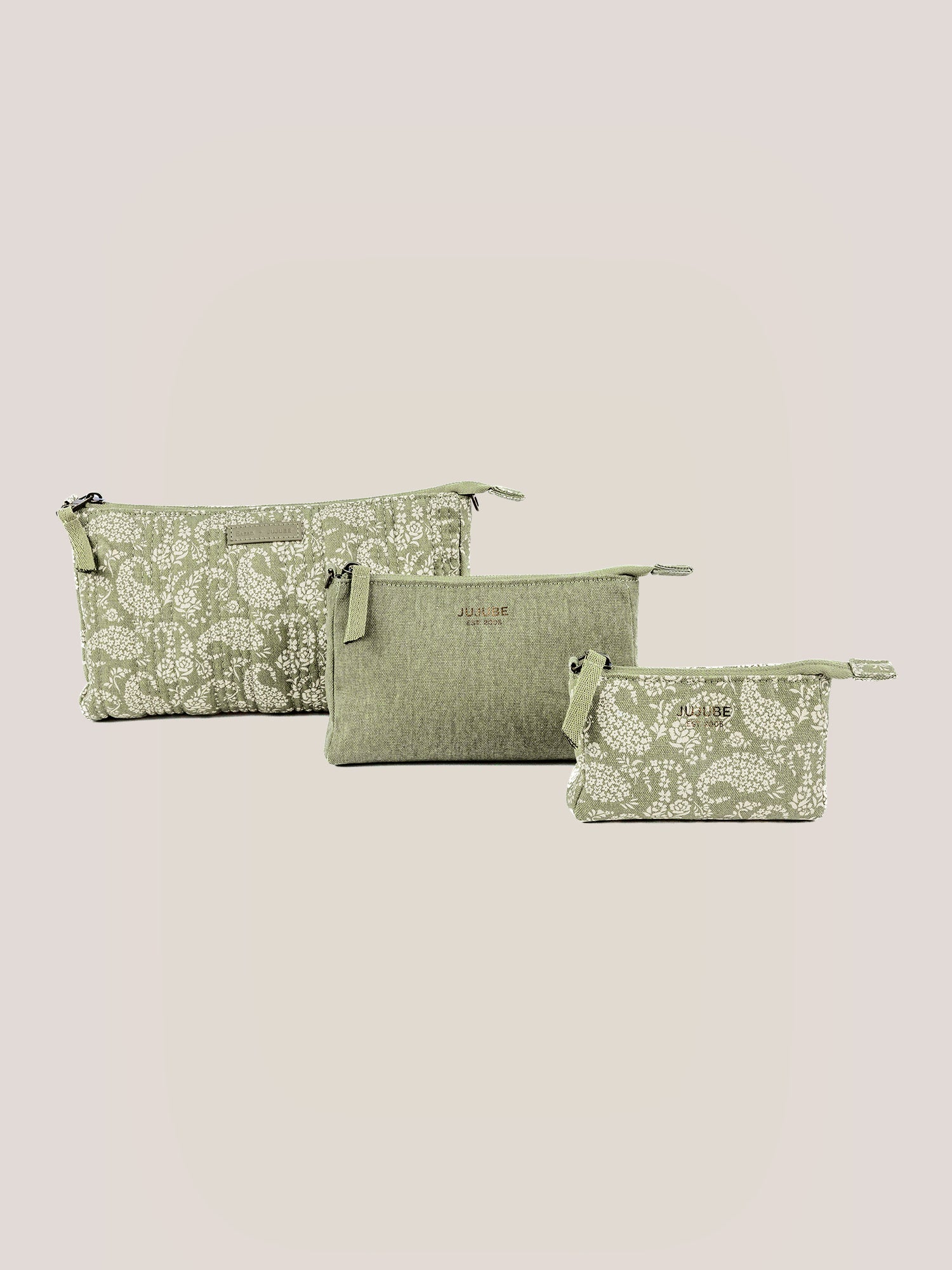 JuJuBe Sazan + JuJuBe 3-piece Pouch Clutch Purse Set - Paisley Floral- Bambi Baby