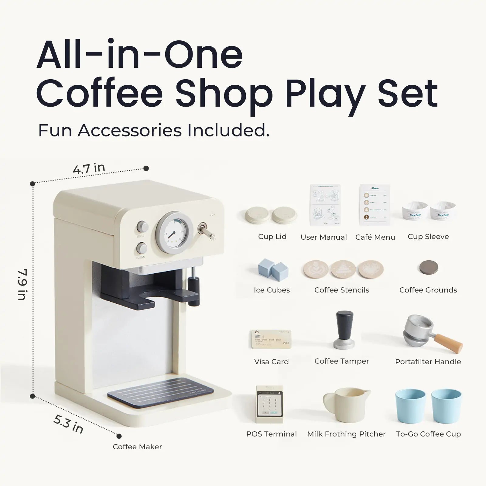 Tiny Land® Play Kitchen Accessories- Bambi Baby