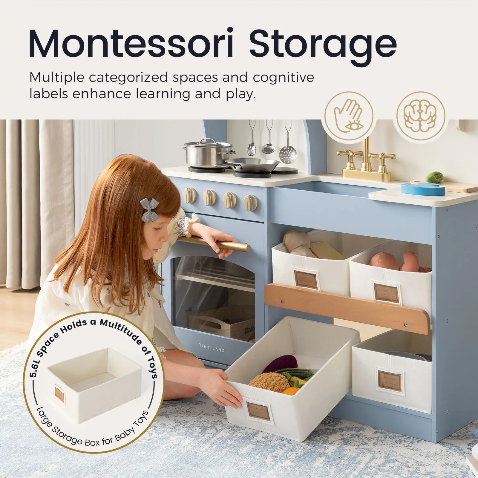 Tiny Land® Pretend Play Kitchen for Kids- Bambi Baby