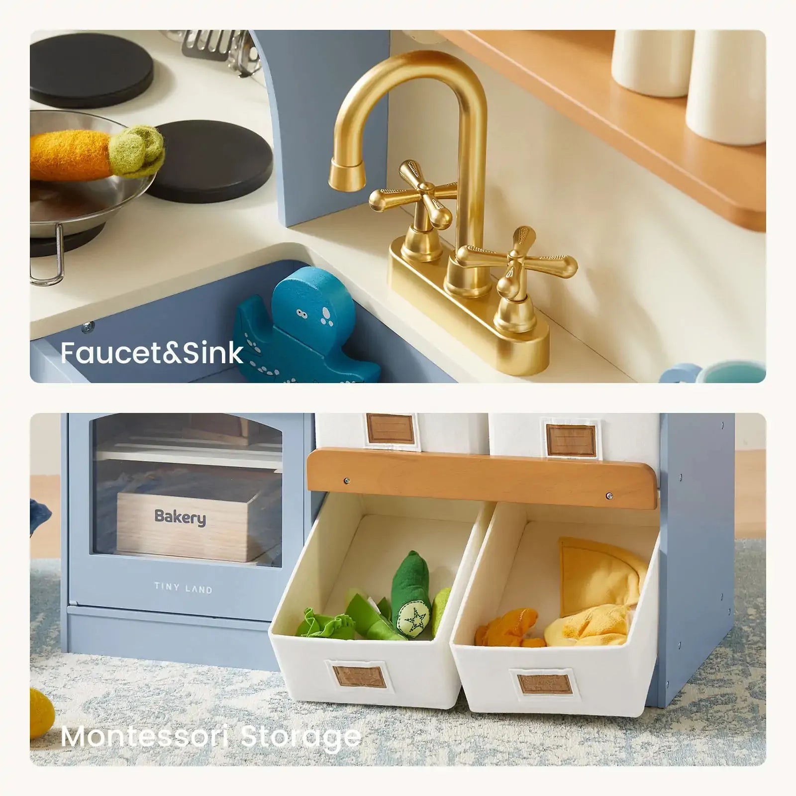 Tiny Land® Pretend Play Kitchen for Kids- Bambi Baby