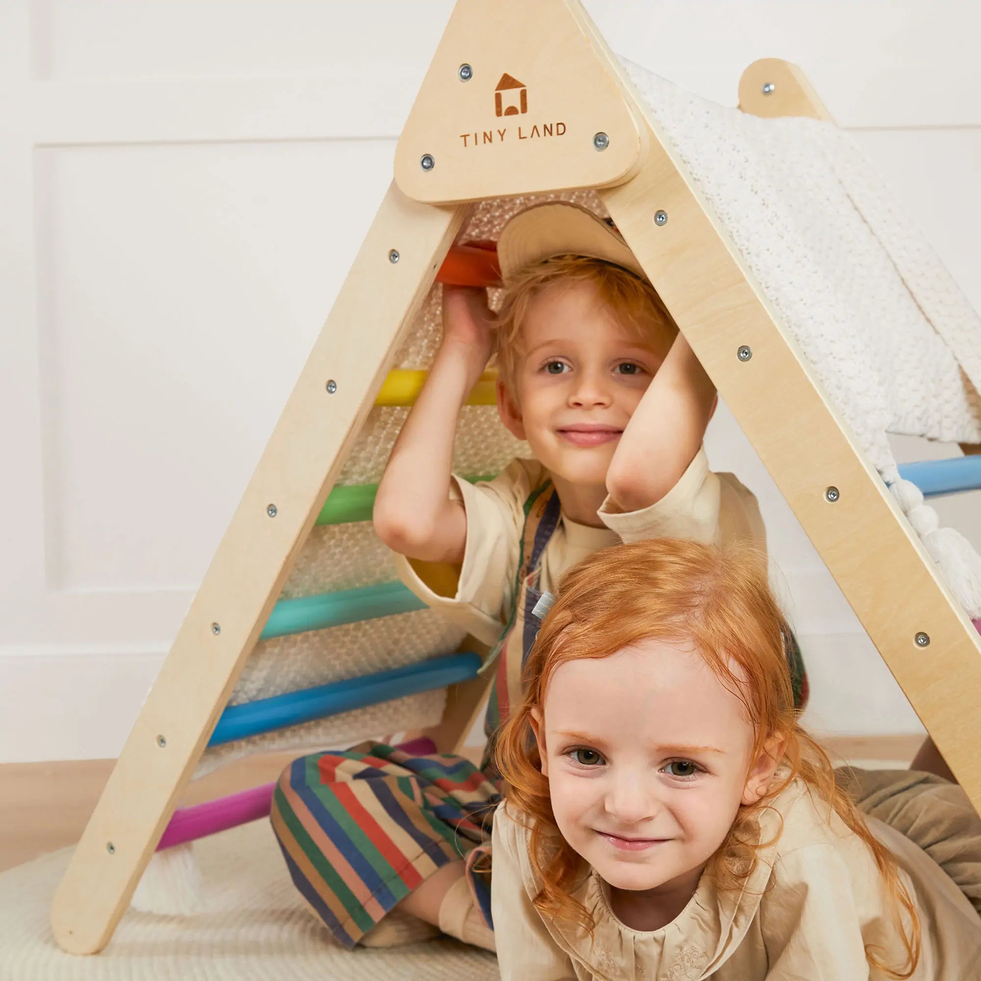 Tiny Land® 7-in-1 Rainbow Climbing Set with Play Pad- Bambi Baby