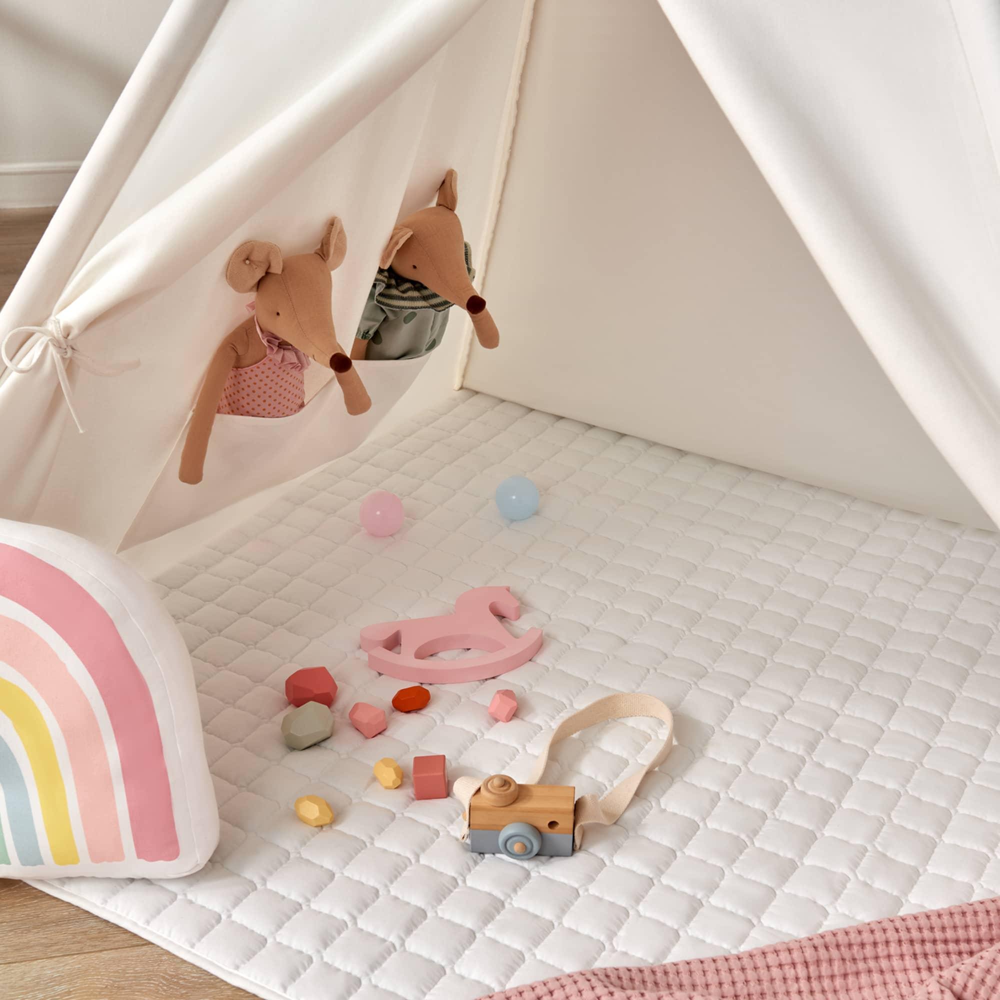 Tiny Land® Teepee Tent for Kids with Mat- Bambi Baby