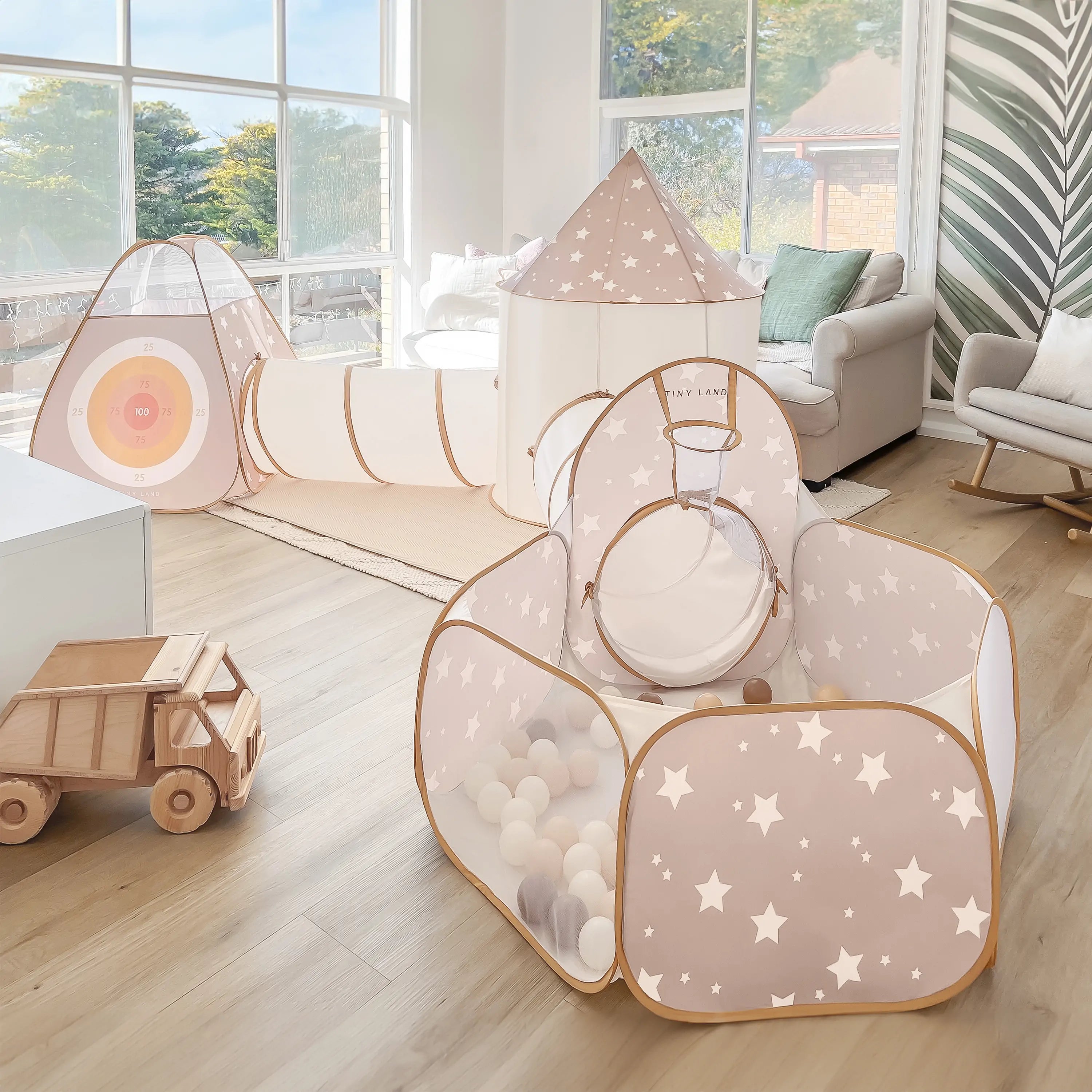 Tiny Land® Discovery 5-in-1 Play Tunnel With no Balls- Bambi Baby