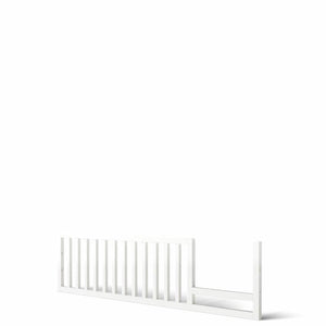 Solid White Wood Toddler Rail for Romina New York Crib - Front View | Bambi Baby