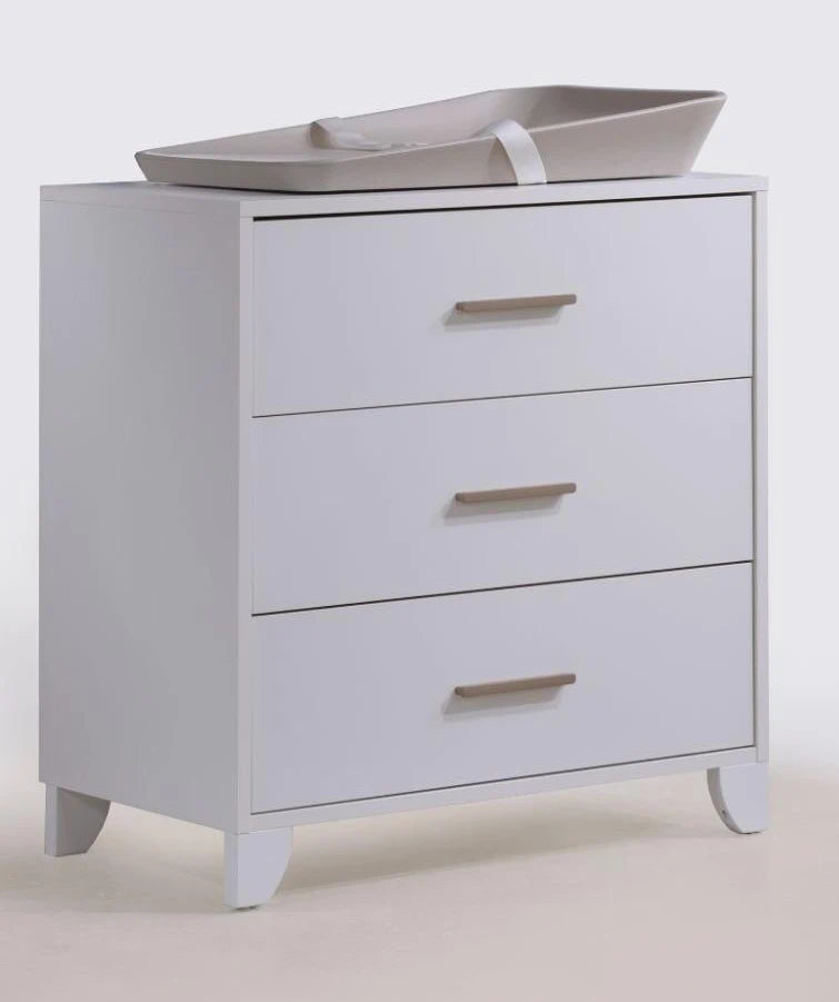 white crib and dresser set Tulip by Natart by Natart Aiko Island Crib & 3 Drawer Dresser Set