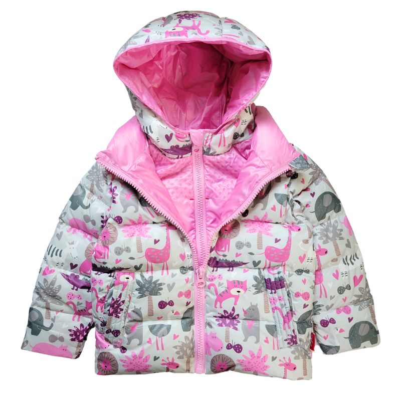 Onekid Car Seat Coat | The Road Coat Down - Safari Print- Bambi Baby