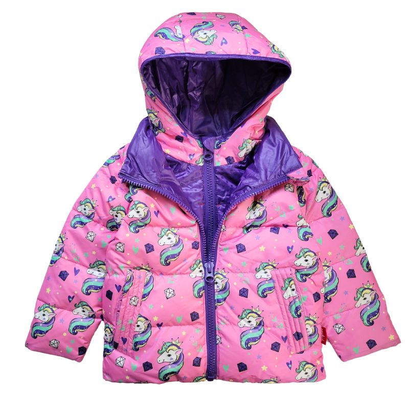 Onekid Car Seat Coat | The Road Coat Down - Unicorn Print- Bambi Baby