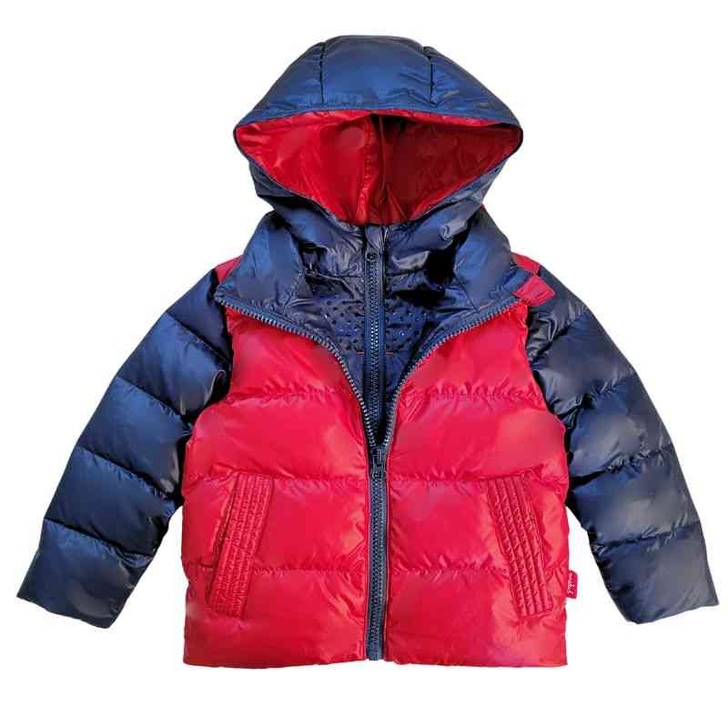 Onekid Car Seat Coat | The Road Coat Down - Navy/Red- Bambi Baby