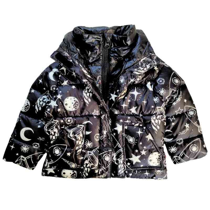 Onekid Car Seat Coat | The Road Coat Vegan - Rocketship Print- Bambi Baby