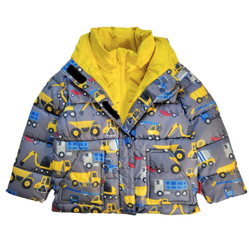 Onekid Car Seat Coat | The Road Coat Vegan - Construction Print- Bambi Baby