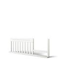 Solid White Wood Toddler Rail for Romina Millenario Convertible Crib - Front View | Bambi Baby