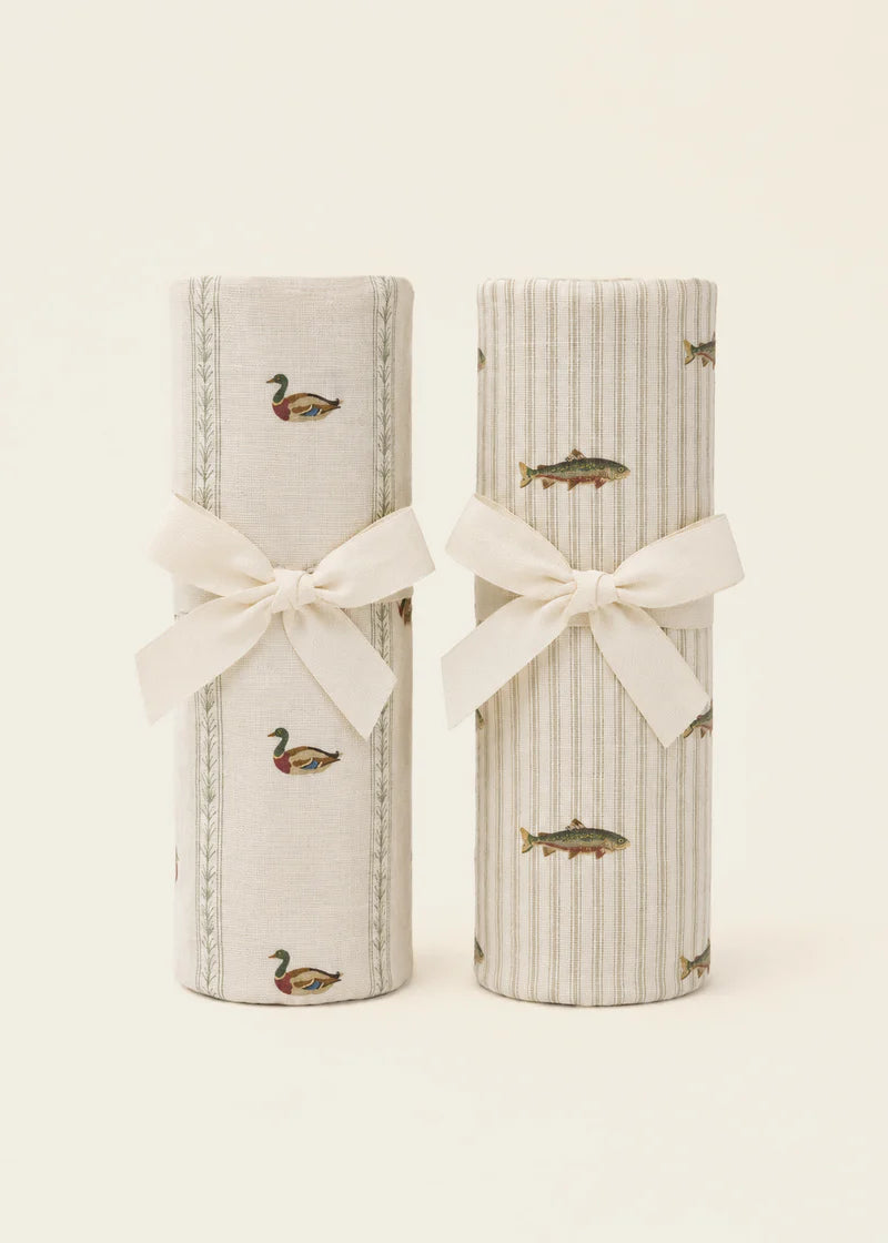 Oilo 2-Pack Swaddle - Trout and Mallard- Bambi Baby