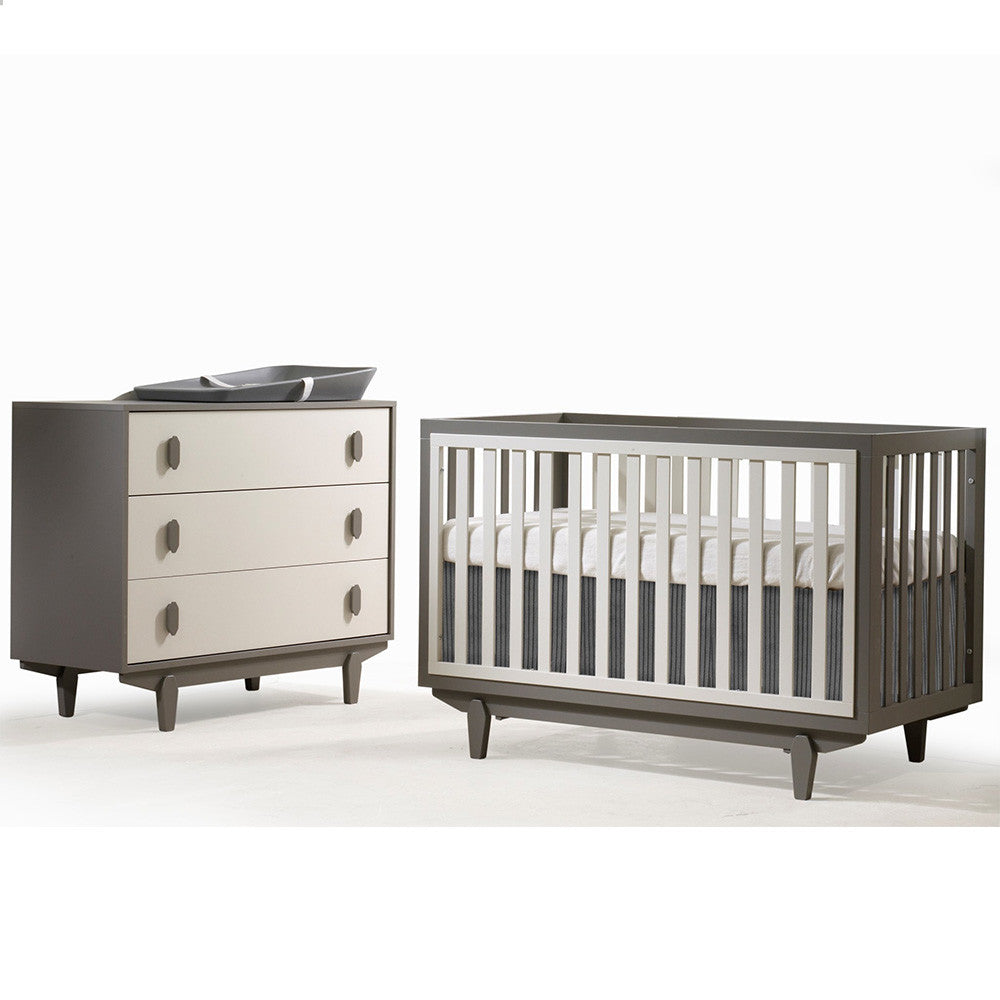 Tulip Tate Classic Crib and 3 Drawer Dresser XL- Bambi Baby