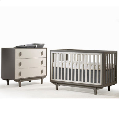 Tulip Tate Classic Crib and 3 Drawer Dresser XL- Bambi Baby