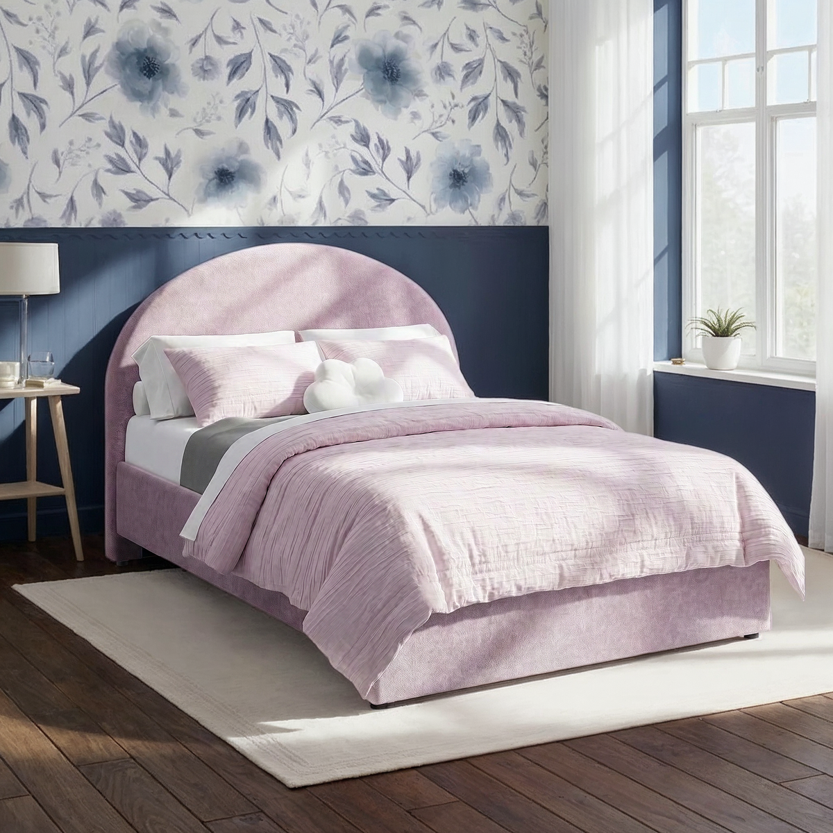 Westwood Design Mila Upholstered Bed - Raspberry- Bambi Baby