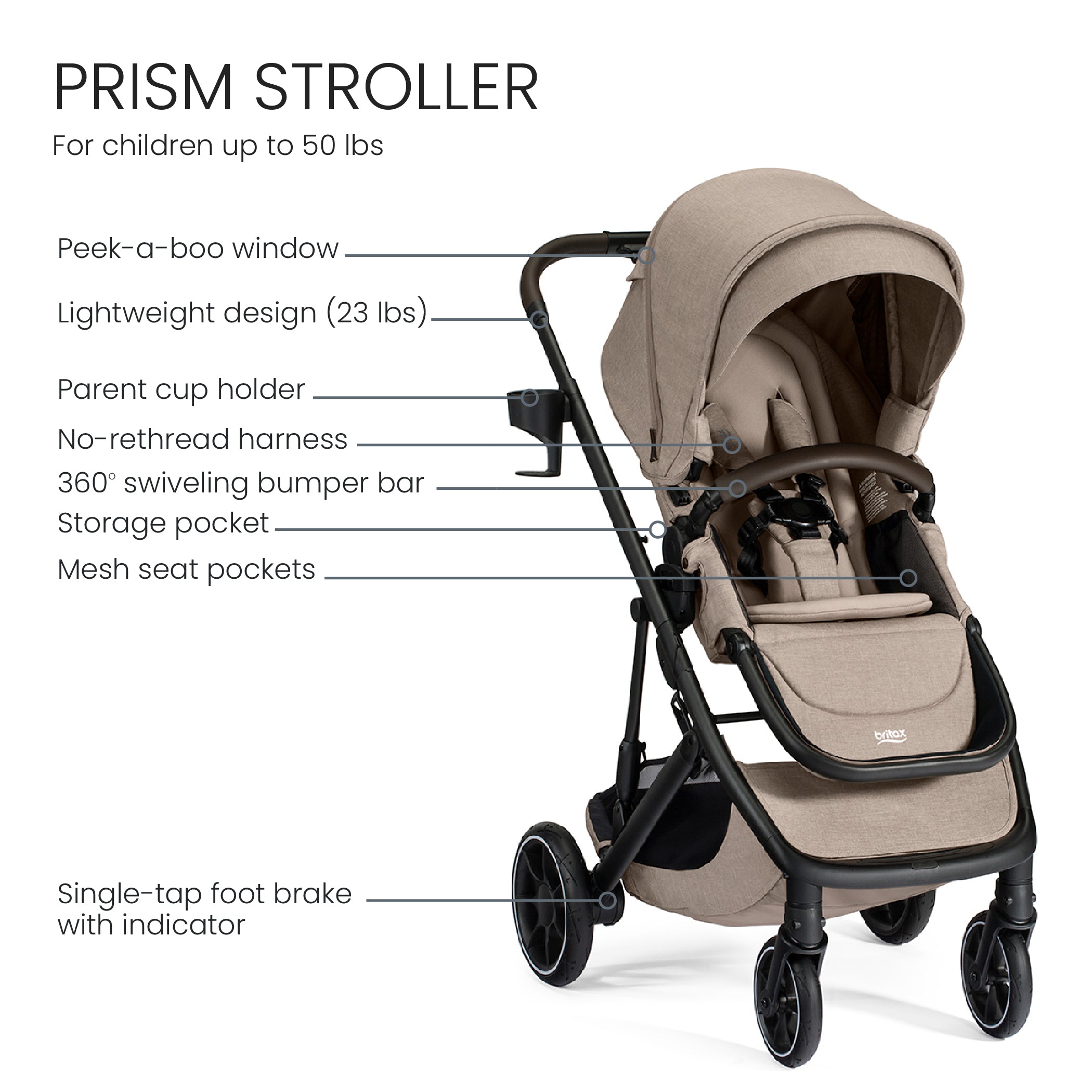 Britax Prism Full-Size Modular Stroller- Bambi Baby
