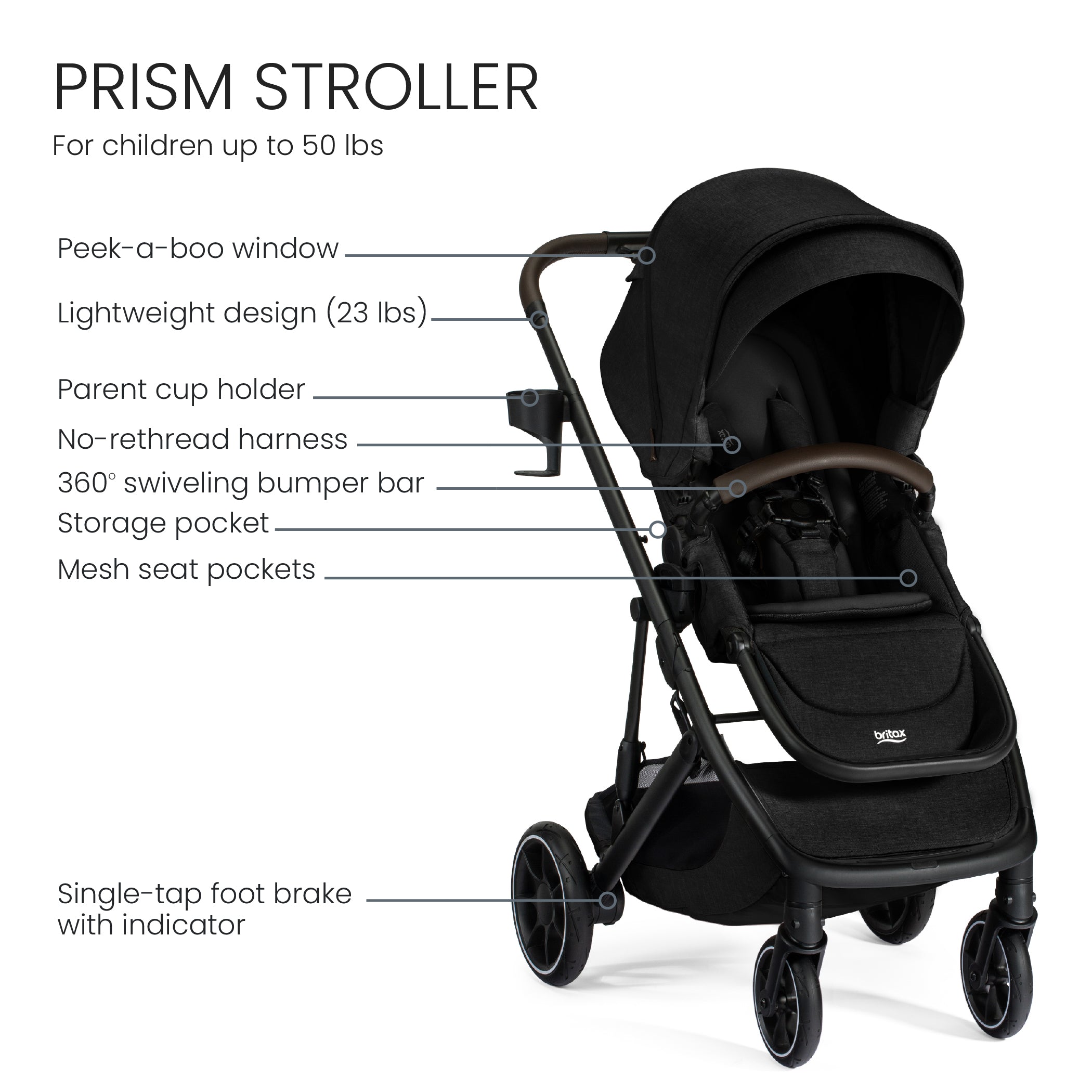 Britax Prism Full-Size Modular Stroller- Bambi Baby