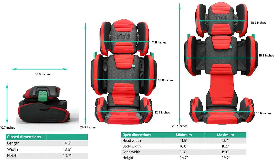 Mifold Hifold Fit-And-Fold Booster Car Seat- Bambi Baby