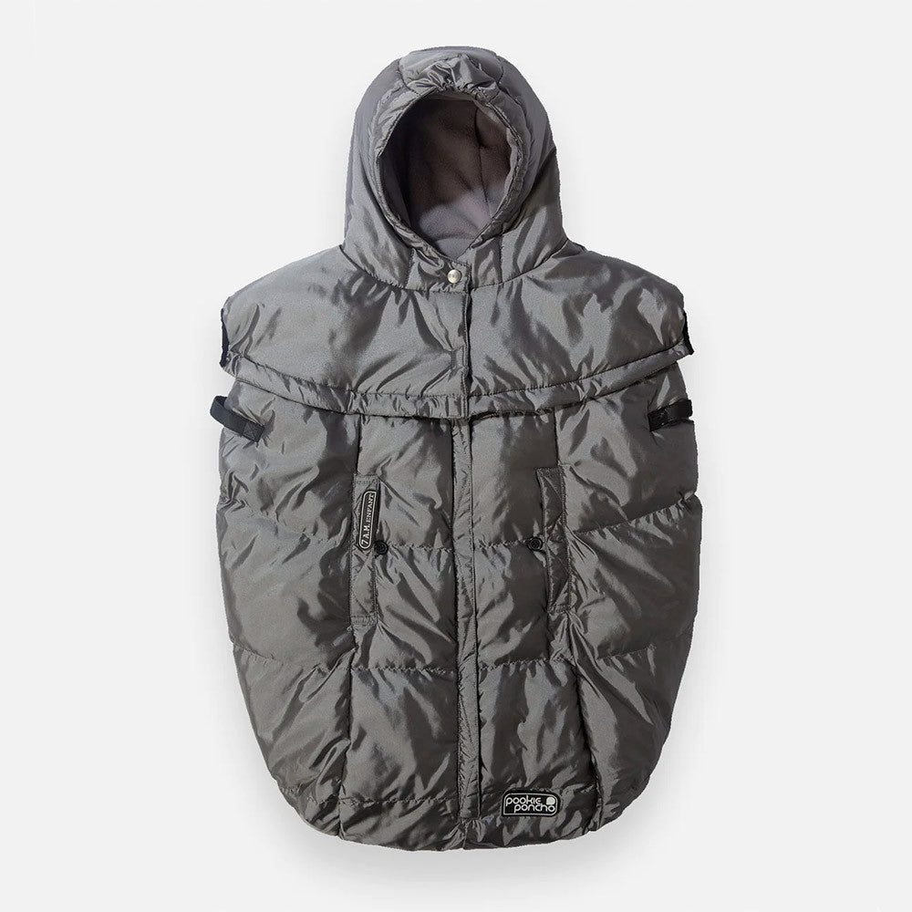 7AM Enfant Core Pookie Poncho in Metallic Silver- Bambi Baby