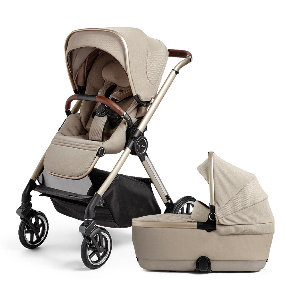 Silver Cross Reef 1 Stroller + Folding Bassinet -Stone- Bambi Baby