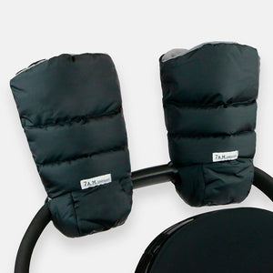 Black 7AM Enfant Warmmuffs Stroller Handmuffs - Attached to Stroller Handles | Bambi Baby