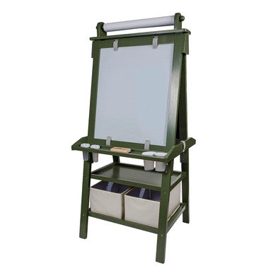 Little Partners Deluxe Learn and Play Art Center - Olive Green- Bambi Baby