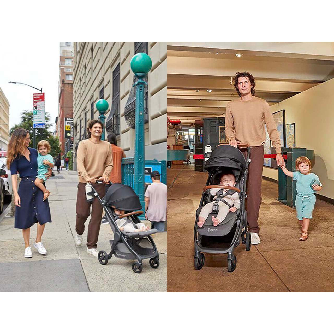 Cochecito urbano compacto Ergobaby Metro+ Deluxe - Skyline Shadow- Bambi Baby