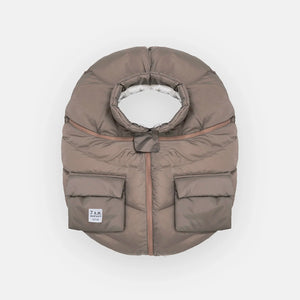 Taupe 7AM Enfant Car Seat Cocoon - Front View | Bambi Baby