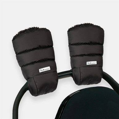 7AM Enfant Core Warmmuffs in Black Plush- Bambi Baby