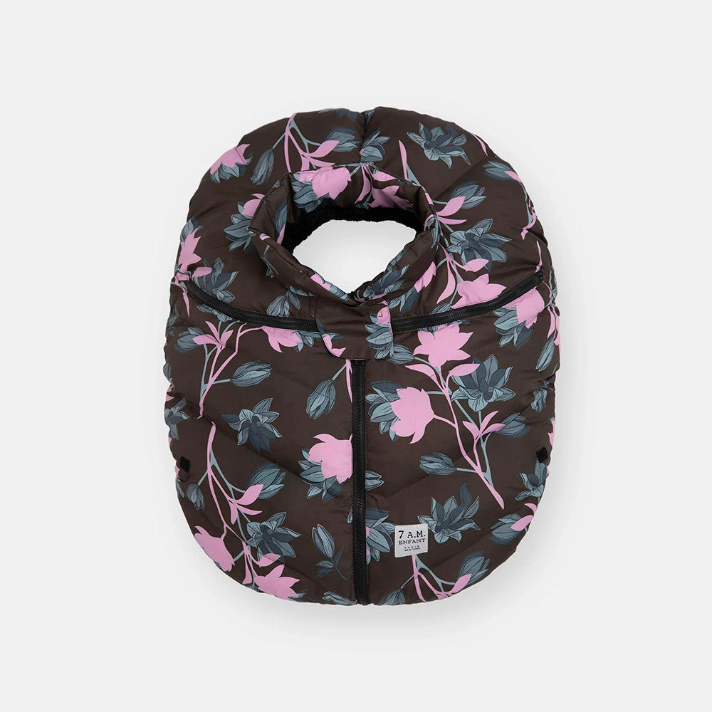 7AM Enfant Print Car Seat Cocoon in Nightingale Garden- Bambi Baby