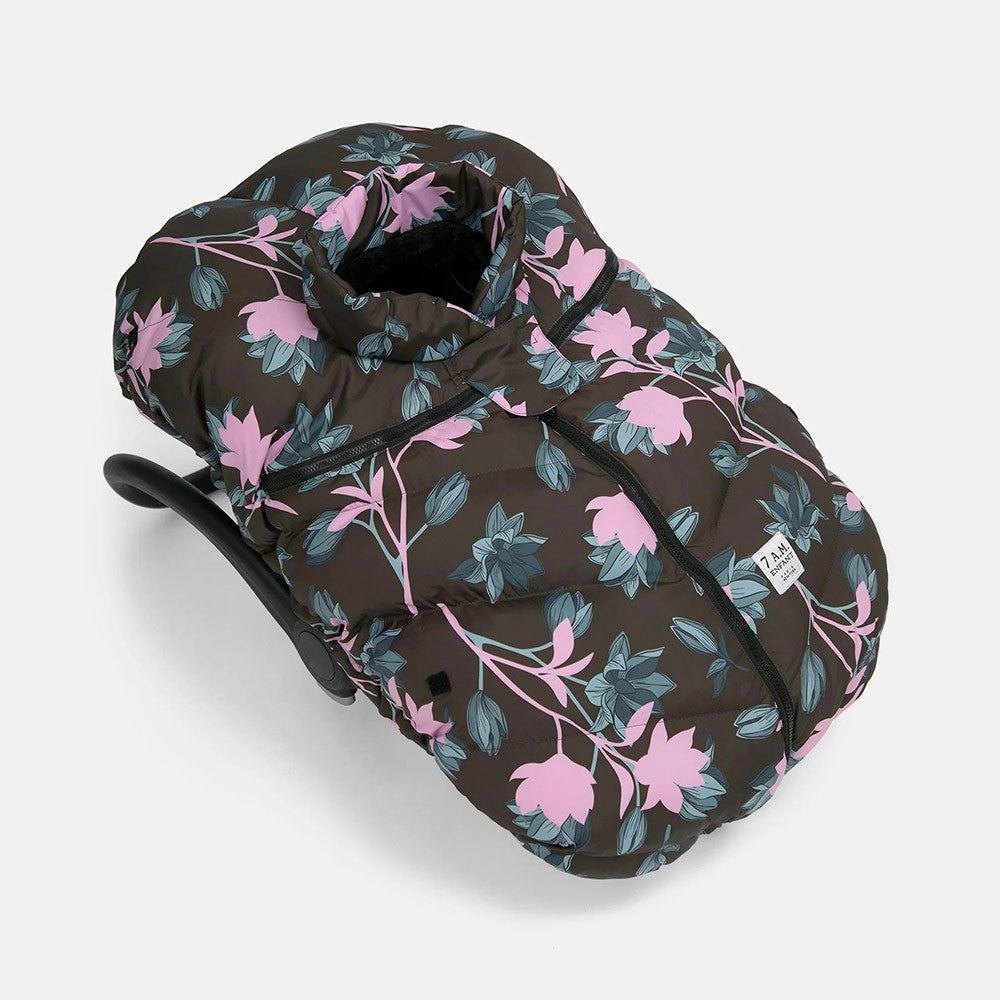 7AM Enfant Print Car Seat Cocoon in Nightingale Garden- Bambi Baby