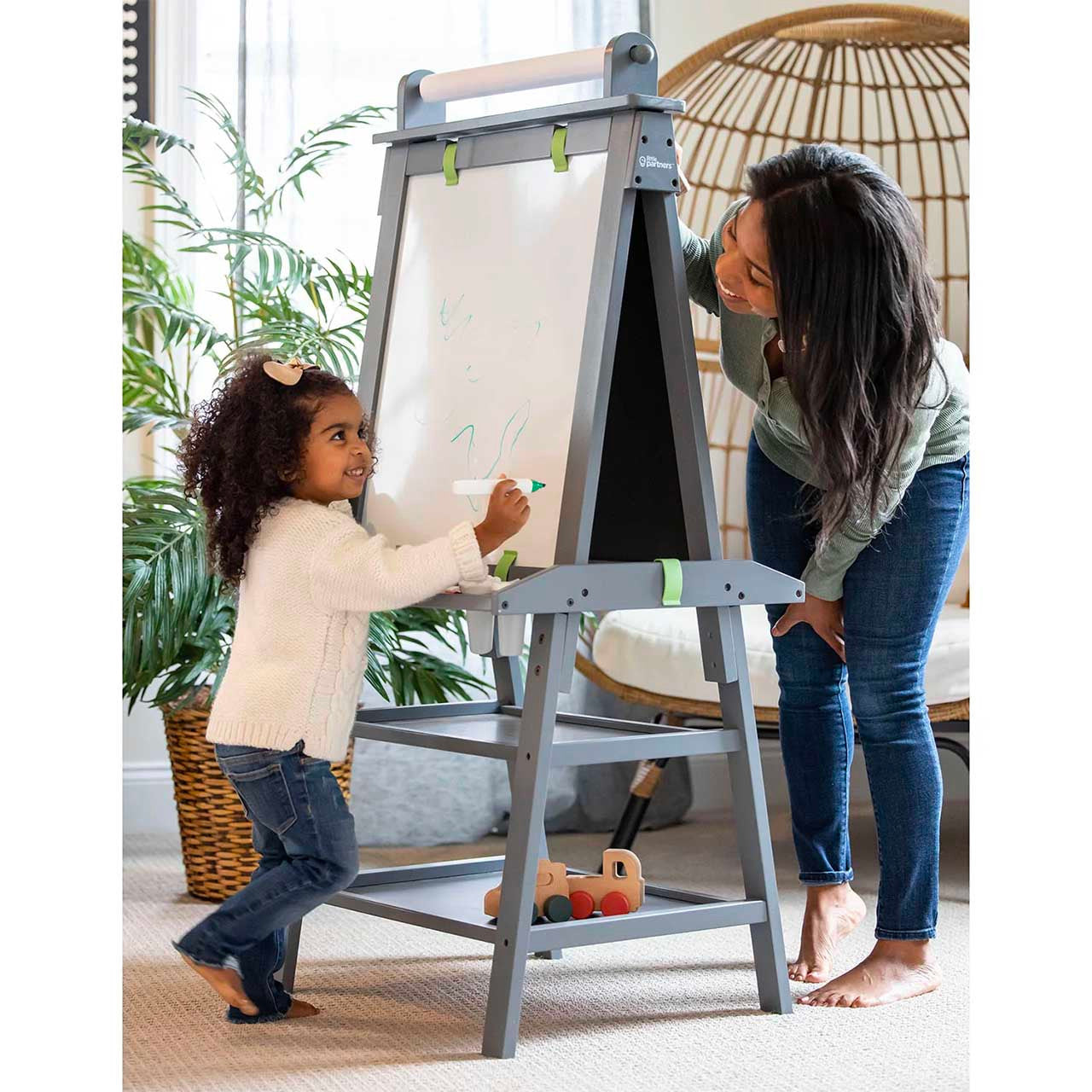 Little Partners Deluxe Learn and Play Art Center - Earl Grey- Bambi Baby
