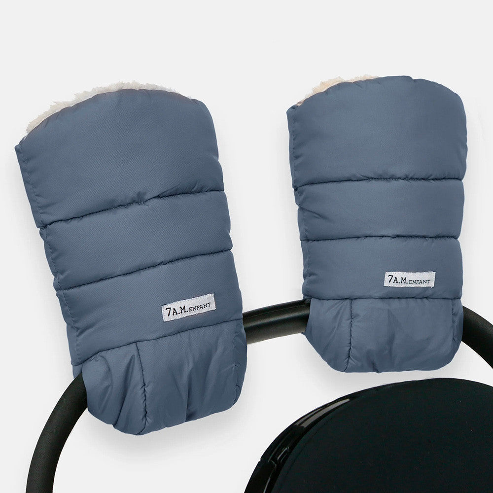 7AM Enfant Warmmuffs in Ash Blue- Bambi Baby