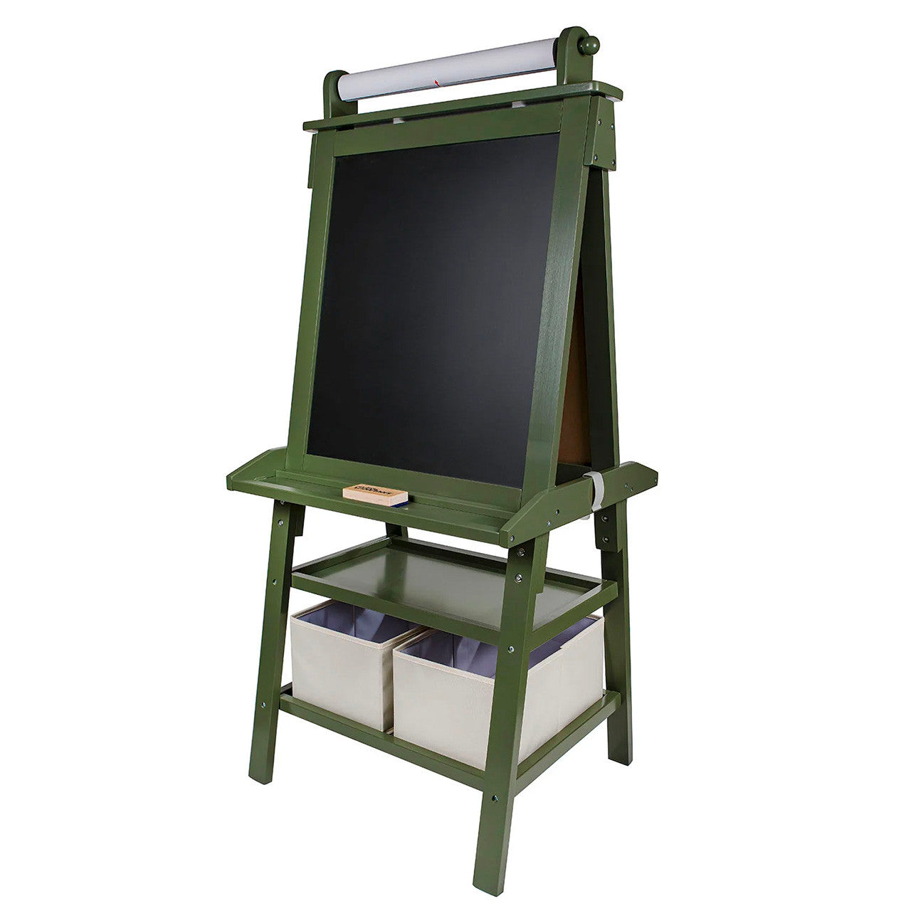 Little Partners Deluxe Learn and Play Art Center - Olive Green- Bambi Baby