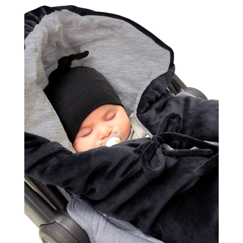 7AM Enfant Core Nido in Black Velour- Bambi Baby