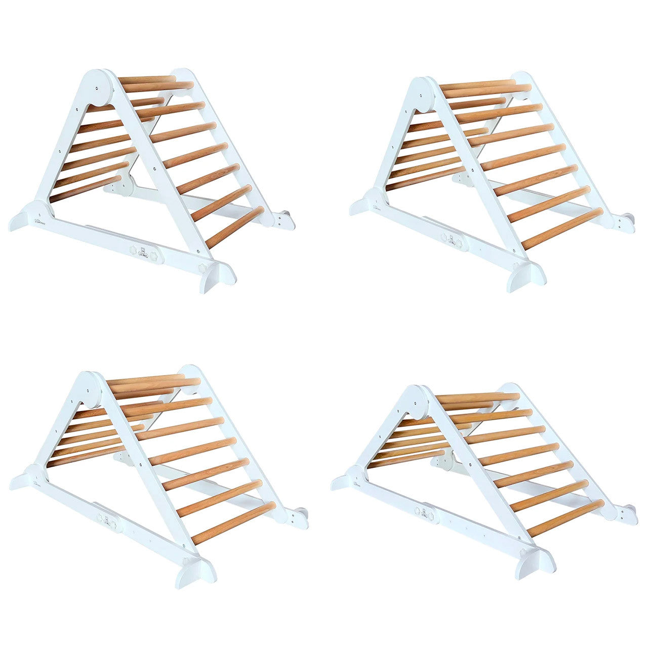 Little Partners Learn 'N Climb Triangle - Soft White w/ Natural- Bambi Baby