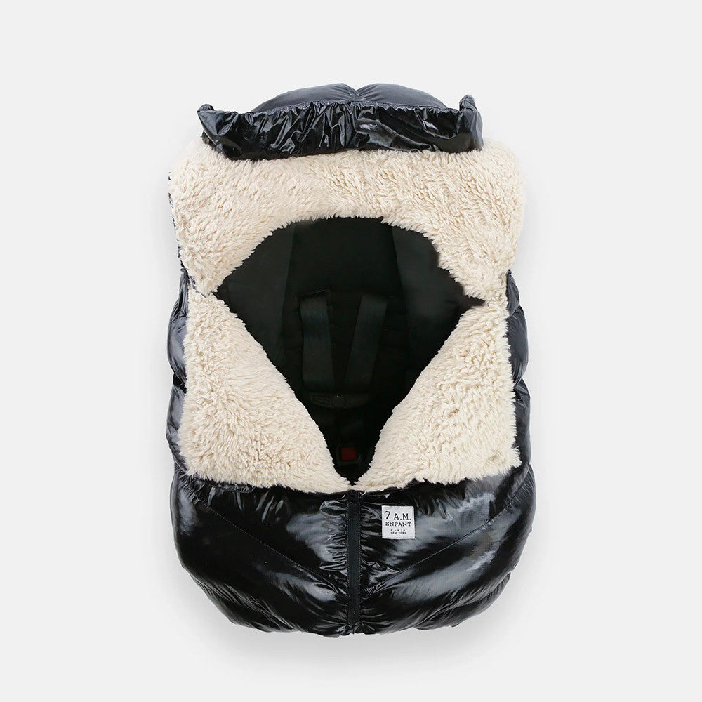 7AM Enfant Core Car Seat Cocoon in Black Polar- Bambi Baby